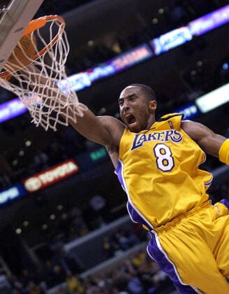 January 26, 2020, Calabasas, California, USA: Basketball legend KOBE BRYANT has died when private helicopter crashed. He was traveling with at least 3 other people in when it went down. There were no survivors. PICTURED: February 11, 2003 Los Angeles - Lakers guard KOBE BRYANT slam dunks with authority at the Staples Center. Los Angeles U.S. - ZUMAs08 20030211mdas08283 Copyright: xRichxSchmittx January 26, 2020, Calabasas, California, USA: Basketball legend KOBE BRYANT has died when private helicopter crashed. He - ZUMA9644 96443156st Copyright: xRichxSchmittxviaxwww.imago-images.dex