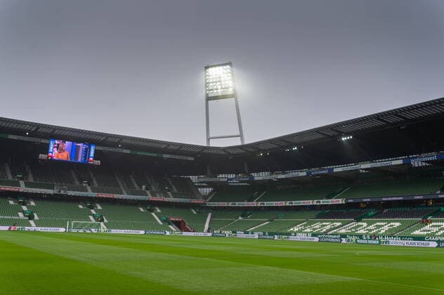GER, 1 FBL SV Werder Bremen vs. TSG 1899 Hoffenheim 26 01 2020, wohninvest Weserstadion, Bremen, GER, 1 FBL SV Werder Bremen vs. TSG 1899 Hoffenheim, DFL REGULATIONS PROHIBIT ANY USE OF PHOTOGRAPHS AS IMAGE SEQUENCES AND OR QUASI VIDEO in picture Feature View into wohninvest Weserstadion nordphotoxKokenge nph00001