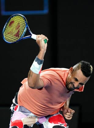 Sport Bilder des Tages AUSTRALIAN OPEN DAY 8, Nick Kyrgios of Australia smashes his racquet during his fourth round match against Rafael Nadal of Spain on day eight of the Australian Open tennis tournament at Rod Laver Arena in Melbourne, Monday, January 27, 2020. ( NO ARCHIVING, EDITORIAL USE ONLY, NO USE IN BOOKS WITHOUT CONSENT MELBOURNE VIC AUSTRALIA  Copyright: xSCOTTxBARBOURx 20200127001444929890