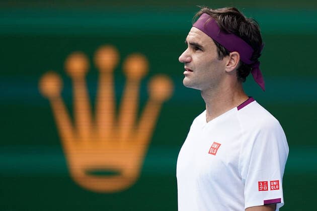 AUSTRALIAN OPEN DAY 9, Roger Federer of Switzerland looks on during his fifth round match against Tennys Sandgren of the USA on day nine of the Australian Open tennis tournament at Rod Laver Arena in Melbourne, Tuesday, January 28, 2020. ( NO ARCHIVING, EDITORIAL USE ONLY, NO USE IN BOOKS WITHOUT CONSENT MELBOURNE VIC AUSTRALIA  Copyright: xMICHAELxDODGEx 20200128001445164314