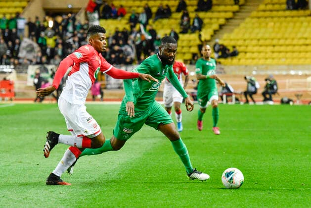 Jemerson (AS Monaco) - Jean Eudes Aholou (AS Saint Etienne) FOOTBALL : AS Monaco vs AS Saint Etienne - Coupe de France - Monaco - 28 01 2020 NorbertScanella PanoramiC 