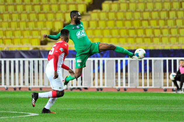 Jemerson (AS Monaco) - Jean Eudes Aholou (AS Saint Etienne) FOOTBALL : AS Monaco vs AS Saint Etienne - Coupe de France - Monaco - 28 01 2020 NorbertScanella PanoramiC 