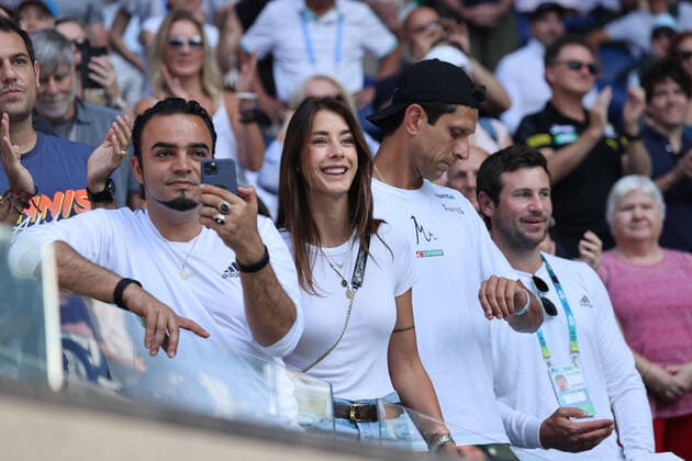 Brenda Patea, GER girl friend of Alexander Zverev , in the Zverev playerbox during quarterfinals of 2020 Australian Open in Melbourne, 29 01 2020