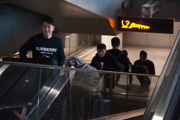 January 29, 2020, Malaga, Spain: A player with his bag at Malaga Costa del Sol airport..Wuhan Zall FC Chinese soccer team arrives at Malaga Costa del Sol airport for a pre-season training in Cadiz province. According to the Andalusia and Spanish government, the players are not infected with the Corona virus and during their stay, they will be subjected to health controls. The team will be in Andalusia until 15 February. Wuhan Zall FC team players in Malaga, Spain - 29 Jan 2020 - ZUMAs197 96526850st Copyright: xJesusxMeridax