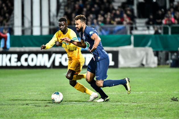Eric Choupo Moting (psg) FOOTBALL : Pau vs PSG - 8eme de Finale Coupe de France - Pau - 29 01 2020 ThierryBreton Panoramic 
