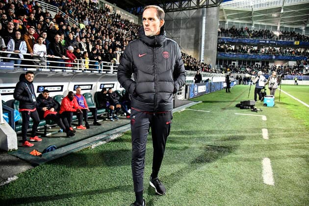 Thomas Tuchel (psg) FOOTBALL : Pau vs PSG - 8eme de Finale Coupe de France - Pau - 29 01 2020 ThierryBreton Panoramic 