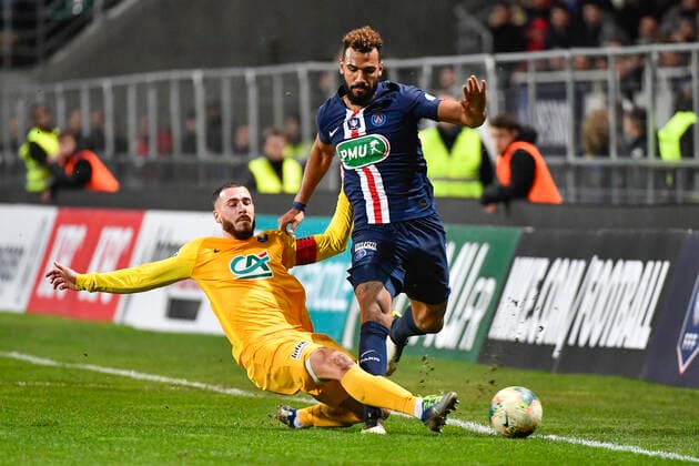 Eric Choupo Moting (psg) FOOTBALL : Pau vs PSG - 8eme de Finale Coupe de France - Pau - 29 01 2020 ThierryBreton Panoramic 