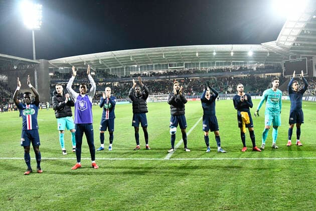 Fin de match PSG FOOTBALL : Pau vs PSG - 8eme de Finale Coupe de France - Pau - 29 01 2020 ThierryBreton Panoramic 