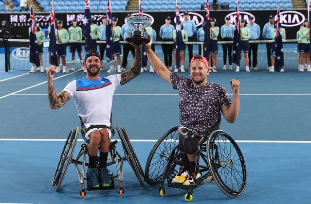 Australian Open 2020 Magret Court Arena Quad Wheelchair Doubles Final Winner Dylan Alcott ,Australia and Heath Davidson , Australia