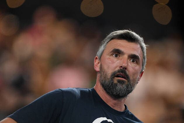 AUSTRALIAN OPEN DAY 11, Goran Ivanisevic, the coach of Novak Djokovic of Serbia, watches on during the men s singles semi final against Roger Federer of Switzerland on day 11 of the Australian Open tennis tournament at Rod Laver Arena in Melbourne, Thursday, January 30, 2020. ( NO ARCHIVING, EDITORIAL USE ONLY, NO USE IN BOOKS WITHOUT CONSENT MELBOURNE VIC AUSTRALIA  Copyright: xLUKASxCOCHx 20200130001445674239
