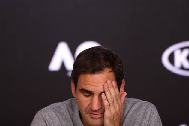 Sport Bilder des Tages AUSTRALIAN OPEN DAY 11, Roger Federer of Switzerland speaks during a press conference, PK, Pressekonferenz after losing the men s singles semi final against Novak Djokovic of Serbia on day 11 of the Australian Open tennis tournament at Rod Laver Arena in Melbourne, Thursday, January 30, 2020. ( NO ARCHIVING, EDITORIAL USE ONLY, NO USE IN BOOKS WITHOUT CONSENT MELBOURNE VIC AUSTRALIA  Copyright: xLUKASxCOCHx 20200130001445692664