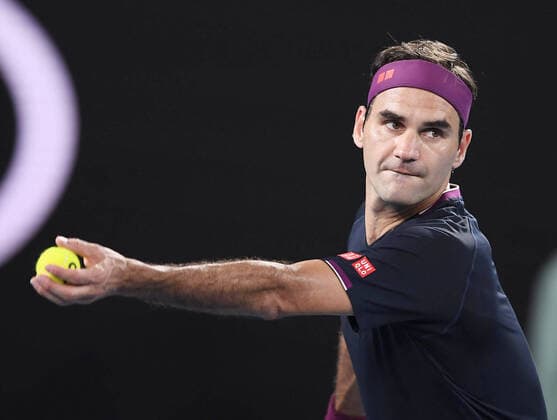 Tennis: Australian Open Roger Federer of Switzerland in action against Novak Djokovic of Serbia during their semifinal at the Australian Open tennis tournament in Melbourne on Jan. 30, 2020. 