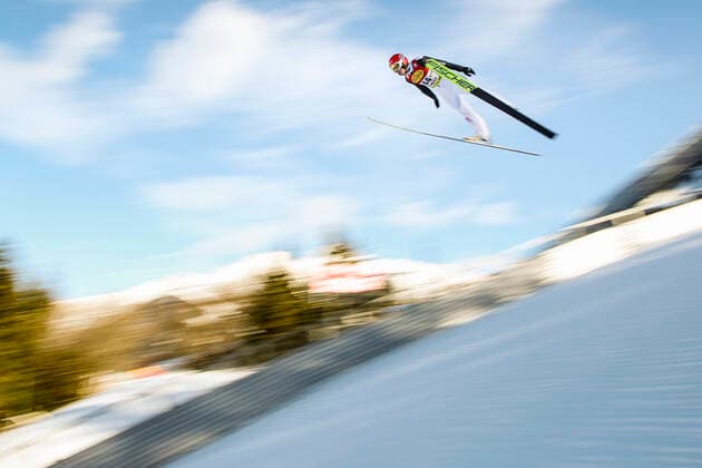 NORDIC COMBINED - FIS WC Seefeld SEEFELD,AUSTRIA,31.JAN.20 - NORDIC SKIING, NORDIC COMBINED, Ski jumping, Skispringen, Ski, nordisch - FIS World Cup, normal hill. Image shows Eric Frenzel (GER). GEPAxpictures xPatrickxSteiner