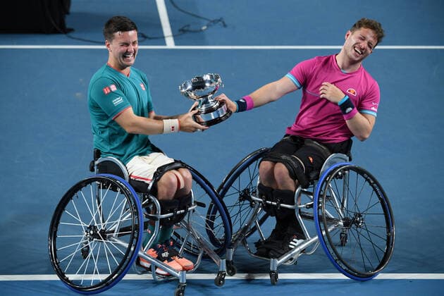 Australian Open 2020 Wheelchair Mens Doubles Alfie Hewett, Great Britain and Gordon Reid , Great Britain