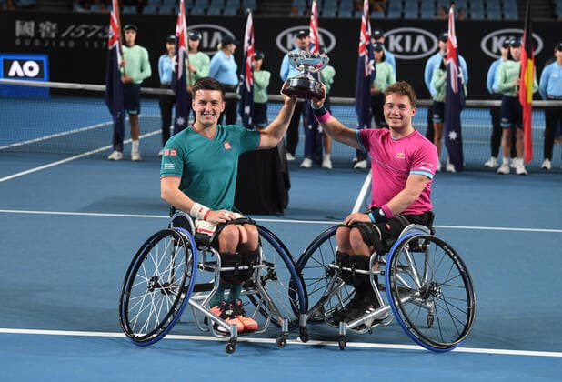 Australian Open 2020 Wheelchair Mens Doubles Alfie Hewett, Great Britain and Gordon Reid , Great Britain