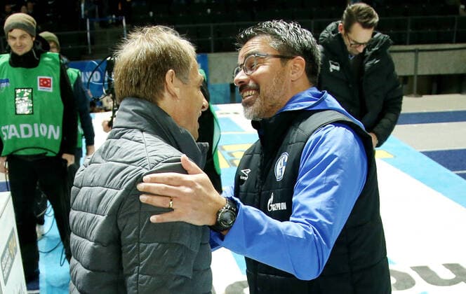 Coach Jürgen Klinsmann , Coach David Wagner Sport Fußball Fußball DFL Bundesliga Herren Saison 2019 2020 31 01 2020 Hertha BSC Berlin vs FC Schalke 04 S04 DFL regulations prohibit any use of photographs as image sequences and or quasi video