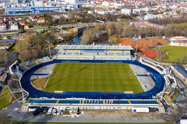 Jena , 310120 , Ernst Abbe sports field , Stadium FC Carl Zeiss Jena , exterior view