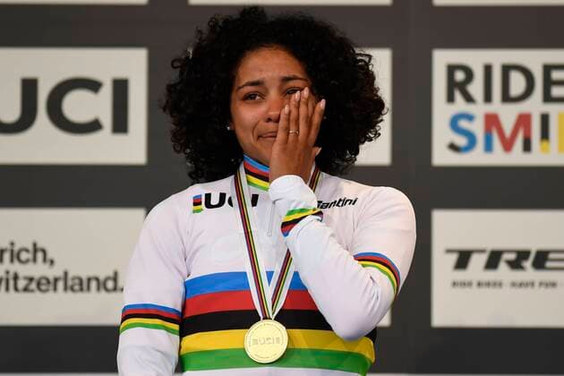 2020 Bilder des Jahres, Sport 02 Februar Sport Themen der Woche KW05 Sport Bilder des Tages ALVARADO Ceylin del Carmen (NED) in the rainbow jersey pictured during the podium ceremony after the 2020 UCI Cyclo-Cross World Championships for women Elite CYCLO CROSS : Championnats du monde - Dubendorf - Elite Dame - 01 02 2020 PhotoNews Panoramic 