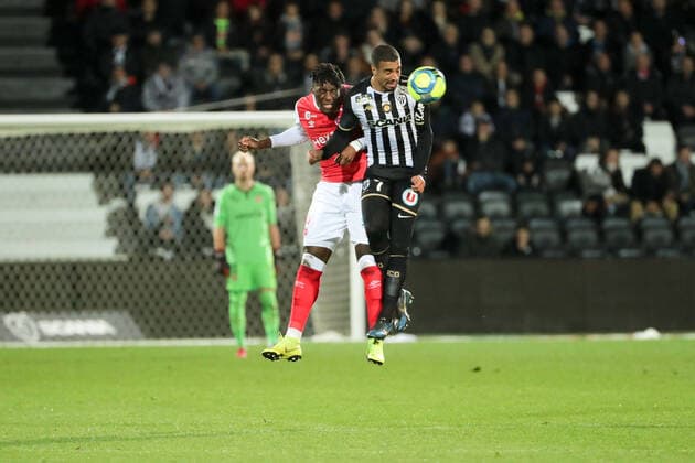 06 AXEL DISASI (REI) - 07 RACHID ALIOUI (SCO) FOOTBALL : Angers vs Reims - Ligue 1 Conforama - 02 01 2020 FEP Panoramic 