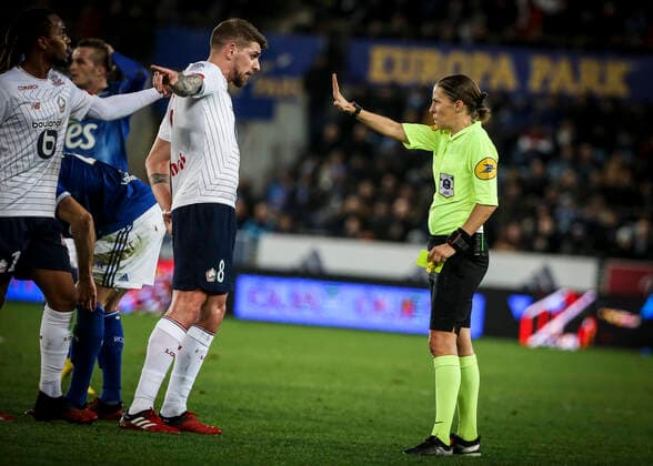 Frappart Stephanie during the French L1 football match between Strasbourg (RCSA) and Lille (LOSC), on February 1, 2020, at the Meinau stadium in Strasbourg, eastern France FOOTBALL : Racing Strasbourg vs Lille - Ligue 1 - 01 02 2020 ElyxandroCEGARRA Panoramic 