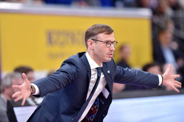 Bjoern Harmsen Head Coach, Trainer Syntainics MBC , GER, Basketball, Bundesliga, BBL, BG Goettingen Syntainics MBC, 01 02 2020, Basketball, Bundesliga, BBL, BG Goettingen Syntainics MBC, 01 02 2020 Goettingen Copyright: xSippel xEibner-Pressefotox EP_rsl