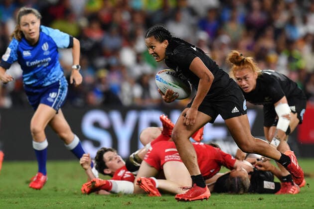 RUGBY SYDNEY 7S, Tyla Nathan-Wong of New Zealand in the Women s Gold medal final between Canada and New Zealand during day two of the Sydney 7S Rugby tournament at Bankwest Stadium in Sydney, Sunday, February 2 2020. ( NO ARCHIVING, EDITORIAL USE ONLY, NO USE IN BOOKS WITHOUT CONSENT SYDNEY NSW AUSTRALIA  Copyright: xDEANxLEWINSx 20200202001446263239