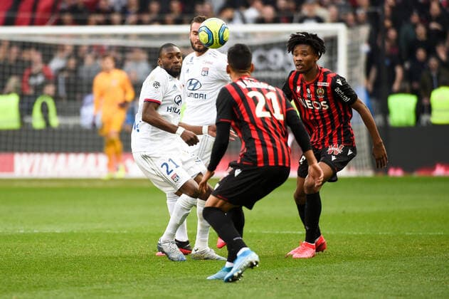 21 KARL TOKO EKAMBI (OL) - 19 KHEPHREN THURAM (NICE) FOOTBALL : Nice vs Lyon - Ligue 1 Conforama - 02 02 2020 FEP Panoramic 