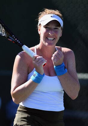 NEWPORT BEACH, CA - FEBRUARY 02: WTA, Tennis Damen tennis player Madison Brengle (USA) reacts after defeating Stefanie Voegele (SUI) and winning the Oracle Challenger Series tennis tournament played on February 2, 2020 at the Newport Beach Tennis Club in Newport Beach, CA (Photo by John Cordes Icon Sportswire) TENNIS: FEB 02 Oracle Challenger Series Icon506200202015