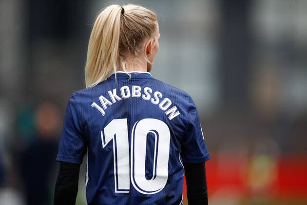February 2, 2020, San Sebastian De Lor Reyes, MADRID, SPAIN: Sofia Jakobsson of CD Tacon looks on during the Spanish League, Primera Iberdrola, women football match played between Madrid CFF and CD Tacon at Matapinonera Stadium on February 02, 2020, in Madrid, Spain. Soccer: Women - Madrid CFF v CD Tacon - ZUMAa181 20200202_zaa_a181_113 Copyright: xAFP7x