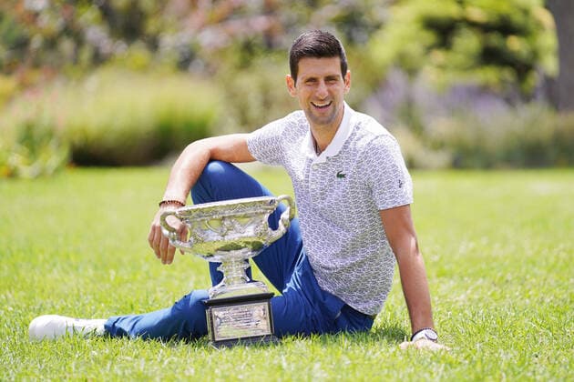 Sport Bilder des Tages NOVAK DJOKOVIC AO PORTRAIT, Novak Djokovic of Serbia poses for a portrait at Royal Botanic Gardens Victoria in Melbourne, Monday, February 3, 2020. Novak Djokovic has celebrated his eighth championship title after winning the men s singles final at the Australian Open tennis tournament. ( NO ARCHIVING, EDITORIAL USE ONLY, NO USE IN BOOKS WITHOUT CONSENT MELBOURNE VIC AUSTRALIA  Copyright: xMICHAELxDODGEx 20200203001446408567