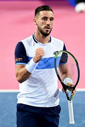 Damir Dzumhur (Bih) TENNIS : Open Sud de France 2020 - Montpellier - 03 02 2020 JBAutissier Panoramic 