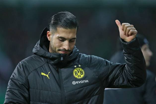 04 02 2020, Football DFB Pokal 2019 2020, Round of 16, SV Werder Bremen Borussia Dortmund, at Weserstadion Bremen Emre Can Dortmund DFL and DFB regulations prohibit any use of photographs as image sequences and or quasi video