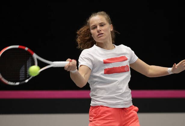TENNIS - ITF Fed Cup TALLINN,ESTONIA,07.FEB.20 - TENNIS - ITF Fed Cup. Image shows Mira Antonitsch (AUT). GEPAxpictures xWalterxLuger