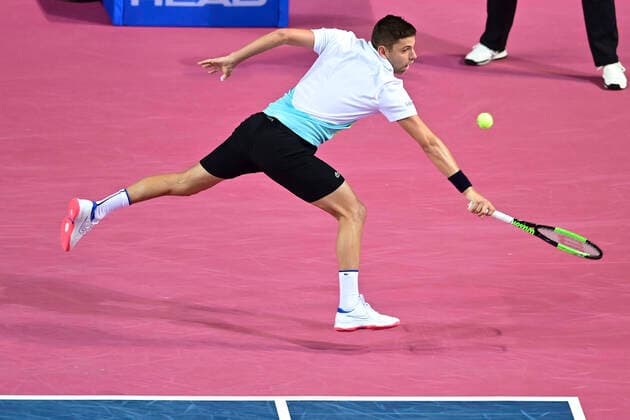 Filip Krajinovic (Srb) TENNIS : Open Sud de France 2020 - Montpellier - 07 02 2020 JBAutissier Panoramic 