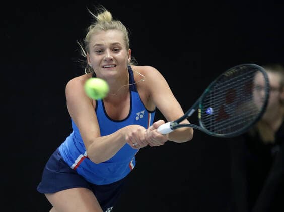 TENNIS - ITF Fed Cup TALLINN,ESTONIA,07.FEB.20 - TENNIS - ITF Fed Cup. Image shows Dayana Yastremska (UKR). GEPAxpictures xWalterxLuger