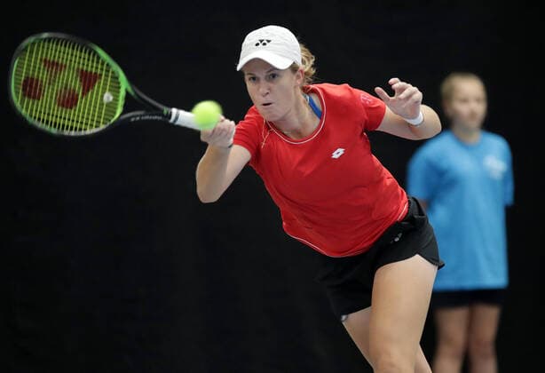 TENNIS - ITF Fed Cup TALLINN,ESTONIA,07.FEB.20 - TENNIS - ITF Fed Cup. Image shows Lea Boskovic (CRO). GEPAxpictures xWalterxLuger