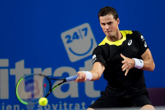 Vasek Pospisil (Can) TENNIS : Open Sud de France 2020 - Montpellier - 07 02 2020 JBAutissier Panoramic 