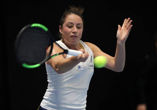 TENNIS - ITF Fed Cup TALLINN,ESTONIA,07.FEB.20 - TENNIS - ITF Fed Cup. Image shows Elisabetta Cocciaretto (ITA). GEPAxpictures xWalterxLuger