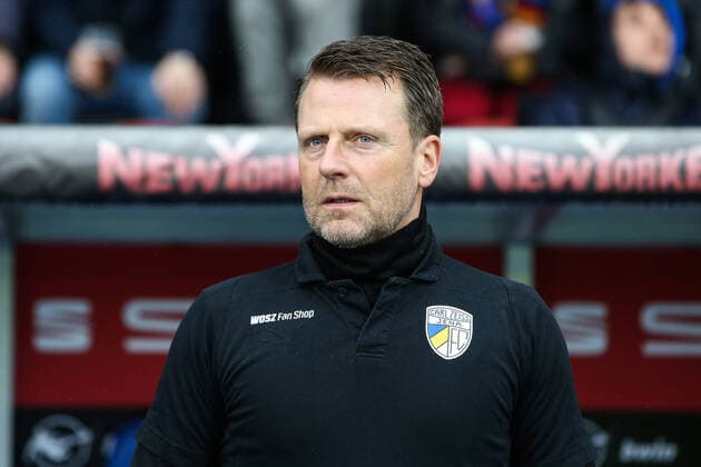 Coach Rico Schmitt FC Carl Zeiss Jena 3 League Football Season 2019 2020 Punktspiel Eintracht Braunschweig vs FC Carl Zeiss Jena at Eintracht Stadium in Braunschweig Football,Germany,01 02 2020
