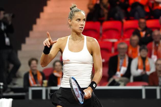 07-02-2020 TENNIS: FED CUP: NEDERLAND-WIT RUSLAND: DEN HAAG Arantxa Rus NED during Fed Cup Netherlands- Belarus on February, 7 2020 in Den Haag Netherlands. Photo by SCS Sander Chamid Fed cup Netherlands-Belarus xVIxANPxSportx xSoenarxChamidxsportfotografiexIVx 405902235