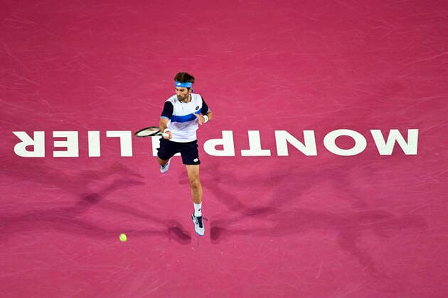 Norbert Gombos (Svk) TENNIS : Open Sud de France 2020 - Montpellier - 07 02 2020 JBAutissier Panoramic 