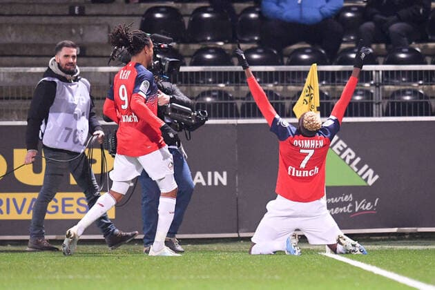 JOIE - 07 VICTOR OSIMHEN (LIL) - DOS FOOTBALL : Angers vs Lille - Ligue 1 Conforama - 07 02 2020 FEP Panoramic 