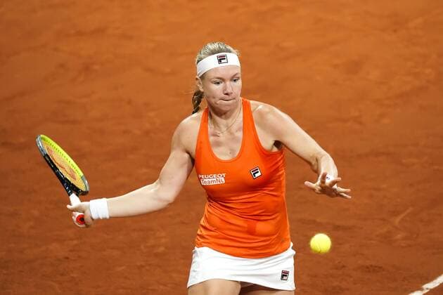 08-02-2020 TENNIS: FED CUP: NEDERLAND-WIT RUSLAND: DEN HAAG Kiki Bertens NED during Fed Cup Netherlands- Belarus on February, 8 2020 in Den Haag Netherlands. Photo by SCS Sander Chamid Fed cup Netherlands-Belarus xVIxANPxSportx xSoenarxChamidxsportfotografiexIVx 405938407