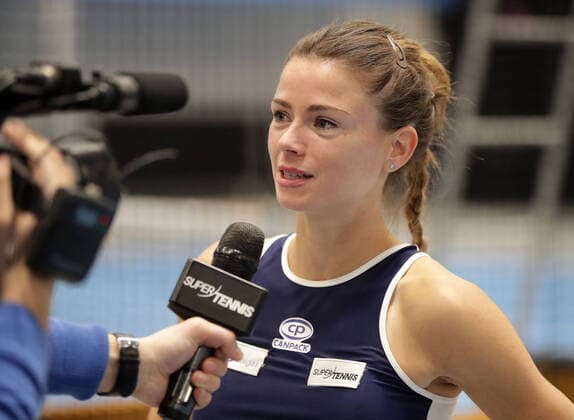TENNIS - ITF Fed Cup TALLINN,ESTONIA,08.FEB.20 - TENNIS - ITF Fed Cup. Image shows Camila Giorgi (ITA). GEPAxpictures xWalterxLuger
