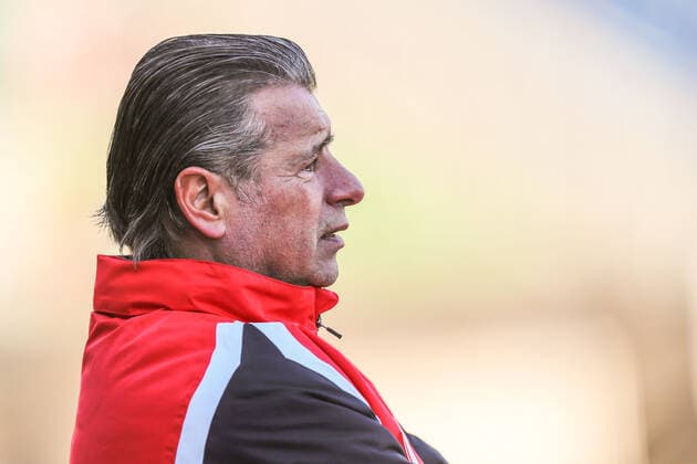SOCCER - Hartberg vs Kapfenberg, test match HARTBERG,AUSTRIA,08.FEB.20 - SOCCER - tipico Bundesliga, HPYBET 2. Liga, TSV Hartberg vs KSV 1919, test match. Image shows head coach Kurt Russ (Kapfenberg). GEPAxpictures xMichaelxMeindl