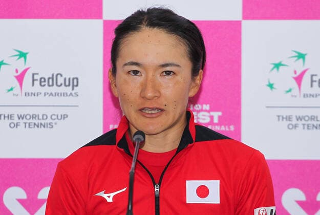 February 8, 2020, Cartagena, MURCIA, SPAIN: CARTAGENA, SPAIN - FEBRUARY 8: Shuko Aoyama of Japan in press conference, PK, Pressekonferenz during Fed Cup tennis played between Spain and Japan at La Manga Club on February 8, 2020 in Cartagena, Murcia, Spain. Tennis: Fed Cup - Spain v Japan, day 2 - ZUMAa181 20200208_zaa_a181_039 Copyright: xAFP7x
