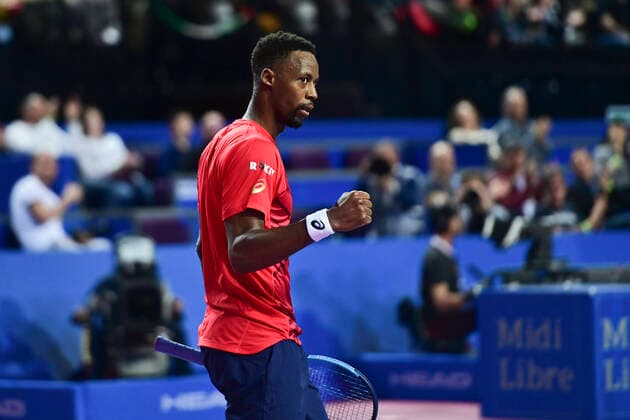 joie de Gael Monfils (Fra) TENNIS : Open Sud de France 2020 - Montpellier - 08 02 2020 JBAutissier Panoramic 