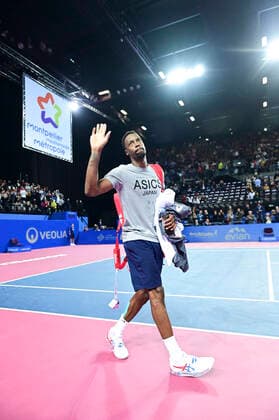 joie de Gael Monfils (Fra) TENNIS : Open Sud de France 2020 - Montpellier - 08 02 2020 JBAutissier Panoramic 