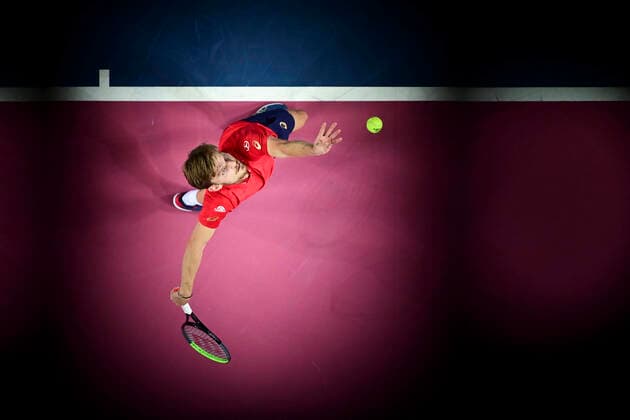 David Goffin (Bel) TENNIS : Open Sud de France 2020 - Montpellier - 08 02 2020 JBAutissier Panoramic 