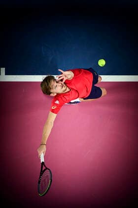 David Goffin (Bel) TENNIS : Open Sud de France 2020 - Montpellier - 08 02 2020 JBAutissier Panoramic 